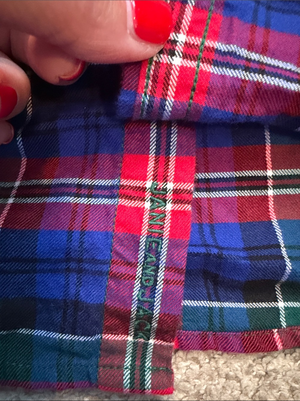 Janie & Jack Plaid Flannel Shirt, 10 - Picture 4 of 7